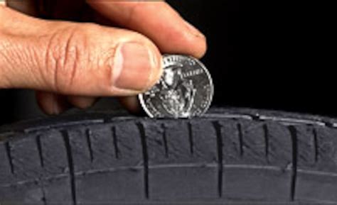 how to check tire tread with a coin